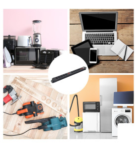 BLOC MULTIPRISE - 10 PRISES - AVEC PROTECTION CONTRE LES SURCHARGES - 