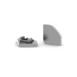 CAPUCHON EN ALUMINIUM POUR PROFILÉ LED ALU-45 - SANS TROU DE CÂBLE - ARGENT