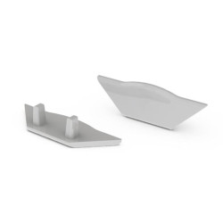 CAPUCHON EN ABS POUR PROFILÉ LED ALU-CORNER - SANS TROU DE CÂBLE - GRI