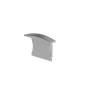CAPUCHON EN ALUMINIUM POUR PROFILÉ POUR RUBAN LED RECESSED SLIMLINE 15 mm - SANS TROU DE CÂBLE - ARGENT