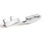 CAPUCHON EN ALUMINIUM POUR PROFILÉ RSLW8 POUR RUBAN LED - SANS TROU DE CÂBLE - ARGENT