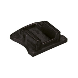 CAPUCHON EN ALUMINIUM POUR RUBAN LED SL15 - SANS TROU DE CÂBLE - NOIR 