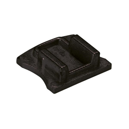 CAPUCHON EN ALUMINIUM POUR RUBAN LED SL15 - SANS TROU DE CÂBLE - NOIR 