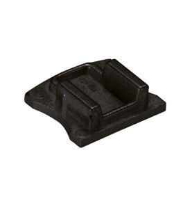 CAPUCHON EN ALUMINIUM POUR RUBAN LED SL15 - SANS TROU DE CÂBLE - NOIR 