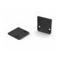 CAPUCHON DE TERMINAISON POUR PROFILÉ LED SL15FL - SANS TROU DE CÂBLE - ALUMINIUM ANODISÉ - NOIR