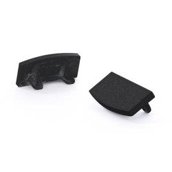 CAPUCHON EN ALUMINIUM POUR RUBAN LED SL7 - SANS TROU DE CÂBLE - NOIR -