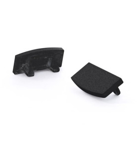 CAPUCHON EN ALUMINIUM POUR RUBAN LED SL7 - SANS TROU DE CÂBLE - NOIR -