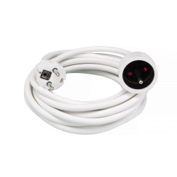 RALLONGE - 5 m - BLANC - 3G1.5 - TERRE FRANÇAISE - PRL