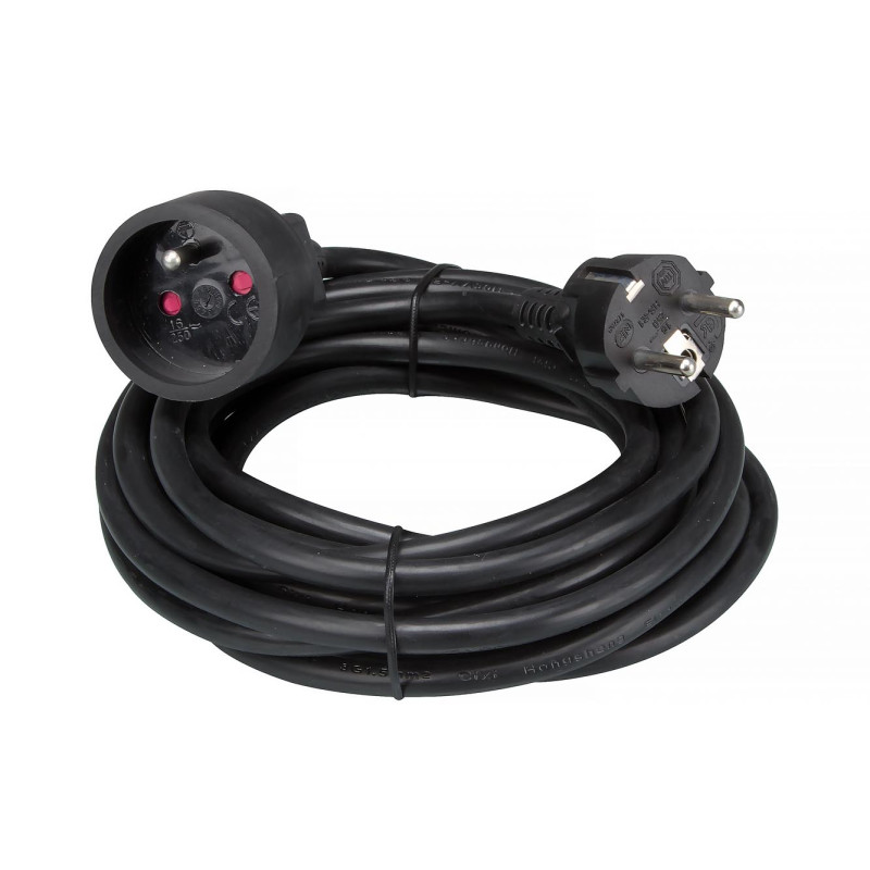 RALLONGE - 5 m - NOIR - 3G1.5 - TERRE FRANÇAISE RALLONGE - 5 m - NOIR - 3G1.5 - TERRE FRANÇAISE