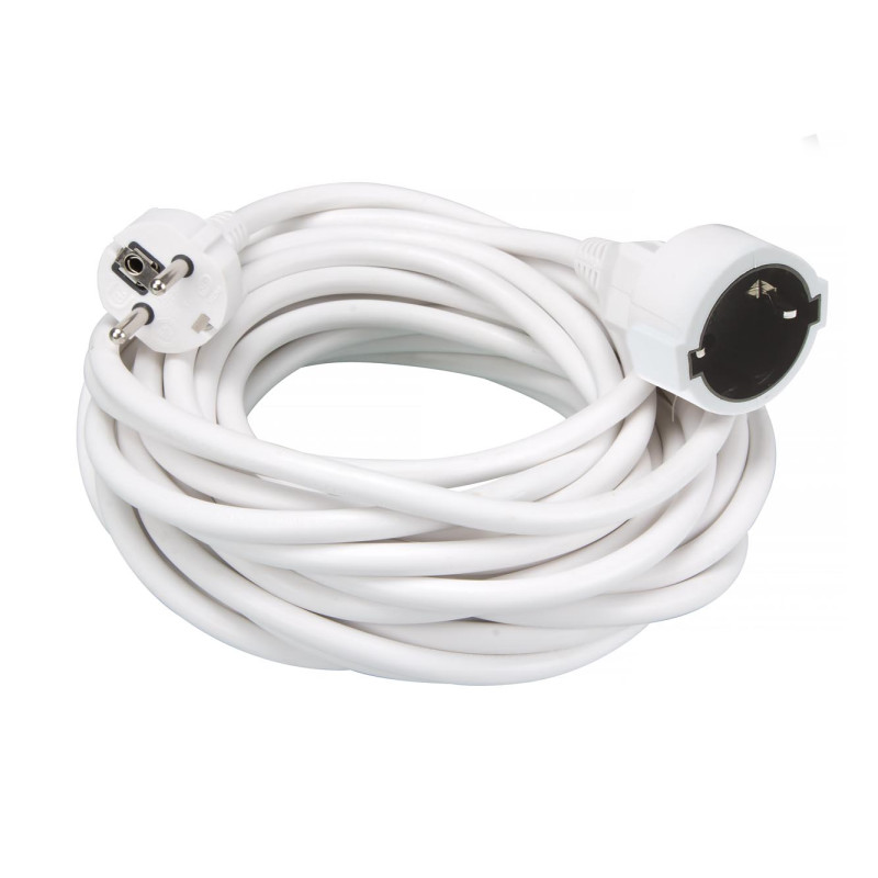 RALLONGE 10 m - BLANC - 3G1.5 - TERRE ALLEMANDE
