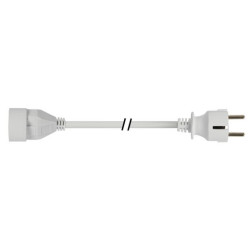 RALLONGE 10 m - BLANC - 3G1.5 - TERRE ALLEMANDE