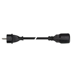 RALLONGE EN CAOUTCHOUC - 10 m - NOIR - 3G1.5 - TERRE FRANÇAISE - PRL
