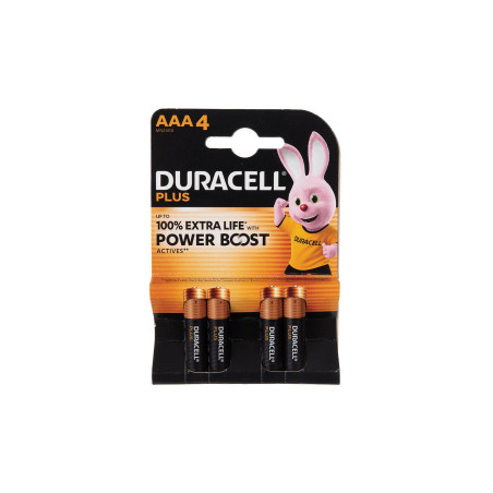 Duracell - Pile Alcaline Plus 1.5 V AA MN2400 BL4 - 4 pcs - Velleman
