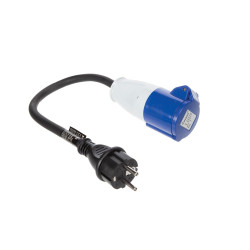 CÂBLE ADAPTATEUR AVEC FICHE SCHUKO VERS FICHE FEMELLE CEE - PRL