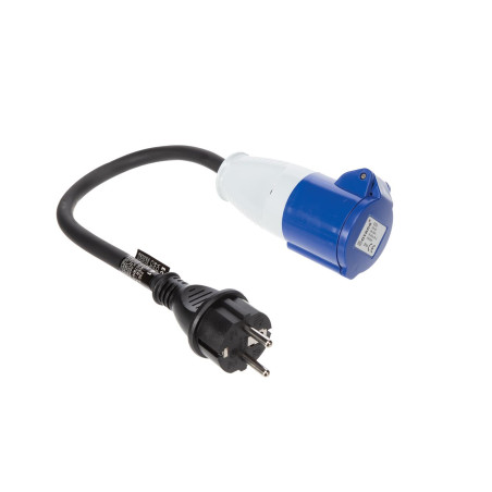 CÂBLE ADAPTATEUR AVEC FICHE SCHUKO VERS FICHE FEMELLE CEE - PRL
