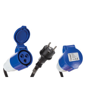CÂBLE ADAPTATEUR AVEC FICHE SCHUKO VERS FICHE FEMELLE CEE - PRL