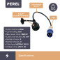 CÂBLE ADAPTATEUR AVEC PRISE SCHUKO VERS FICHE CEE - TERRE ALLEMANDE - H07RN-F 3G2.5 - 0.4 m
