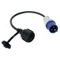CÂBLE ADAPTATEUR AVEC PRISE SCHUKO VERS FICHE CEE - TERRE ALLEMANDE - H07RN-F 3G2.5 - 0.4 m