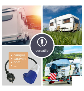 CÂBLE ADAPTATEUR AVEC FICHE SCHUKO VERS PRISE CEE - 3 m - PRL