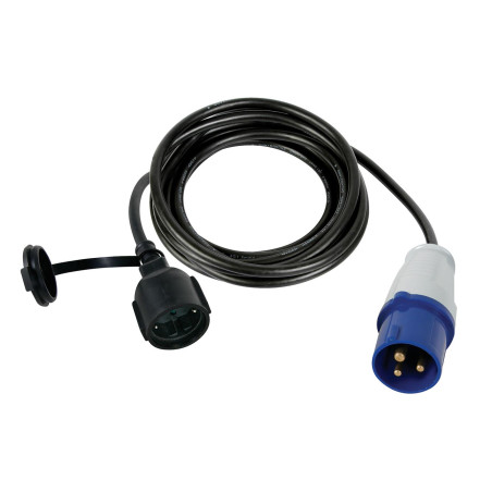 CÂBLE ADAPTATEUR AVEC PRISE SCHUKO VERS FICHE CEE - 3 m - TERRE ALLEMA