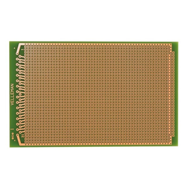 EUROCARD PASTILLE 1 TROU - 100x160mm - FR4 (1pc/bl)