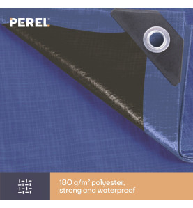 Bâche - Bleu/Noir - Ultrarésistant - 6 x 10 m - PRL