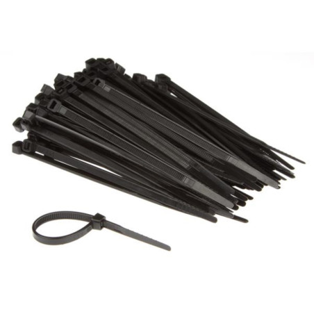 JEU DE SERRE-CÂBLES EN NYLON - 4.6 x 120 mm - NOIR (100 pcs) - PRL