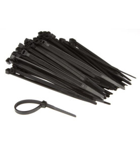 JEU DE SERRE-CÂBLES EN NYLON - 4.6 x 120 mm - NOIR (100 pcs) - PRL