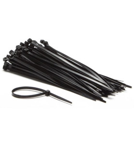 JEU DE SERRE-CÂBLES EN NYLON - 4.6 x 200 mm - NOIR (100 pcs) - PRL