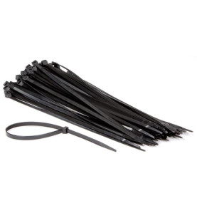 JEU DE SERRE-CÂBLES EN NYLON - 7.6 x 400 mm - NOIR (100 pcs) - PRL