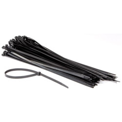 JEU DE SERRE-CÂBLES EN NYLON - 8.8 x 500 mm - NOIR (100 pcs) - PRL