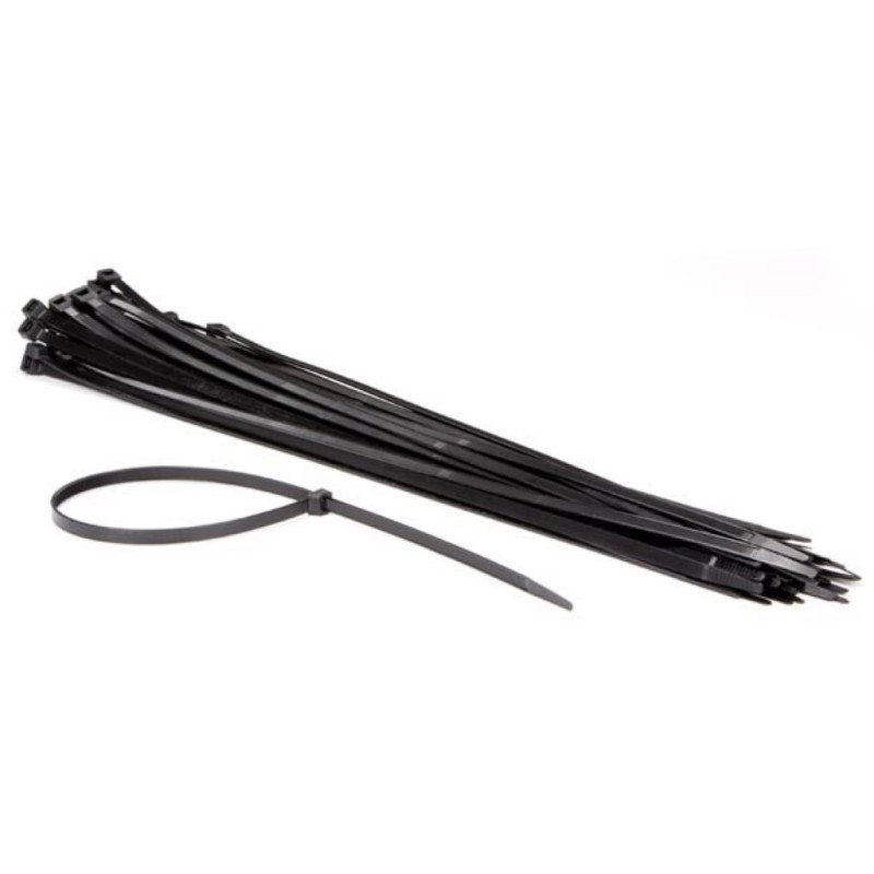 JEU DE SERRE-CÂBLES EN NYLON - 8.8 x 610 mm - NOIR (50 pcs)