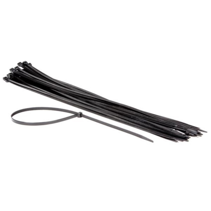 COLLIERS DE SERRAGE EN NYLON - 9 x 750 mm - NOIR (50 pcs)
