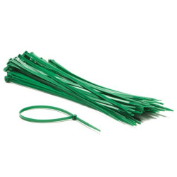 JEU DE SERRE-CÂBLES EN NYLON - 4.8 x 300 mm - VERT (100 pcs) - PRL
