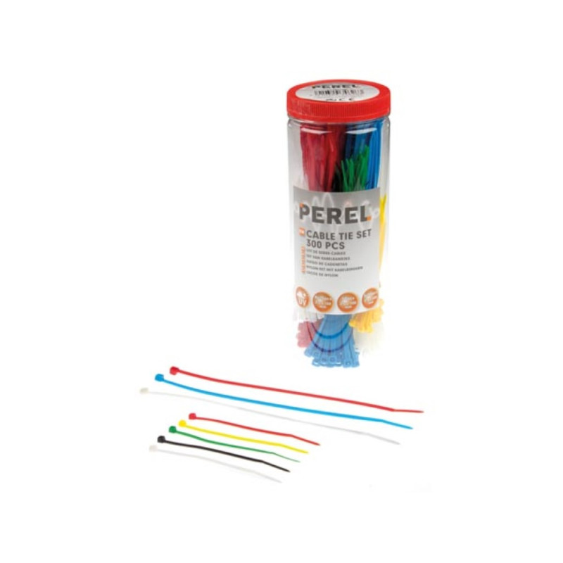 JEU DE SERRE-CÂBLES EN NYLON - DIFFÉRENTES COULEURS (300 pcs)