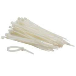 JEU DE SERRE-CÂBLES EN NYLON - 4.6 x 120 mm - BLANC (100 pcs) - PRL