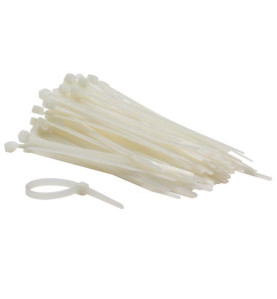 JEU DE SERRE-CÂBLES EN NYLON - 4.6 x 120 mm - BLANC (100 pcs) - PRL