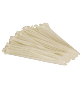 JEU DE SERRE-CÂBLES EN NYLON - 4.6 x 200 mm - BLANC (100 pcs) - PRL