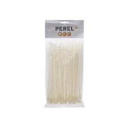 JEU DE SERRE-CÂBLES EN NYLON - 4.6 x 200 mm - BLANC (100 pcs)