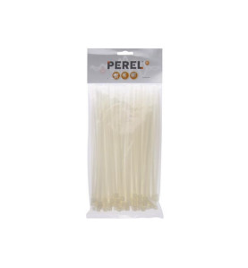 JEU DE SERRE-CÂBLES EN NYLON - 4.6 x 200 mm - BLANC (100 pcs) - PRL