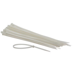 JEU DE SERRE-CÂBLES EN NYLON - 4.8 x 300 mm - BLANC (100 pcs) - PRL