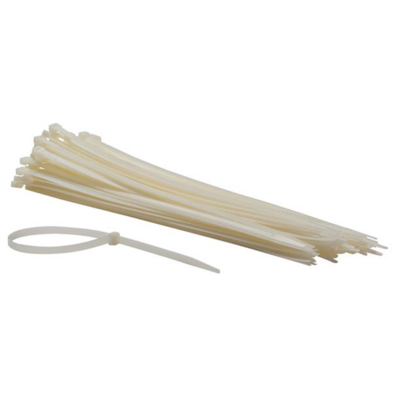 JEU DE SERRE-CÂBLES EN NYLON - 7.6 x 400 mm - BLANC (100 pcs) JEU DE SERRE-CÂBLES EN NYLON - 7.6 x 400 mm - BLANC (100 pcs)
