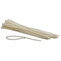 JEU DE SERRE-CÂBLES EN NYLON - 8.8 x 500 mm - BLANC (100 pcs) - PRL