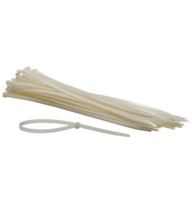 JEU DE SERRE-CÂBLES EN NYLON - 8.8 x 500 mm - BLANC (100 pcs) - PRL