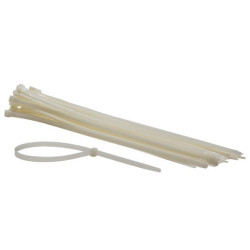 JEU DE SERRE-CÂBLES EN NYLON - 8.8 x 500 mm - BLANC (50 pcs) - PRL