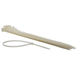 JEU DE SERRE-CÂBLES EN NYLON - 8.8 x 750 mm - BLANC (50 pcs) - PRL