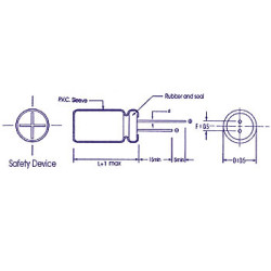 CONDENSATEUR CHIMIQUE RADIAL 100µF / 35V