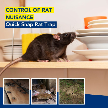 Piège à rats Quicksnap, promopack 2+1 pcs