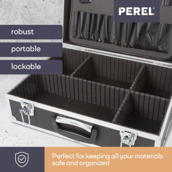 Valise à Outils en Aluminium - 455 x 330 x 152 mm - 22,8 L - Noir
