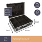 Valise à Outils en Aluminium - 455 x 330 x 152 mm - 22,8 L - Noir
